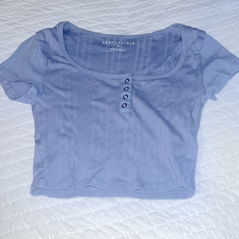 Blue crop top